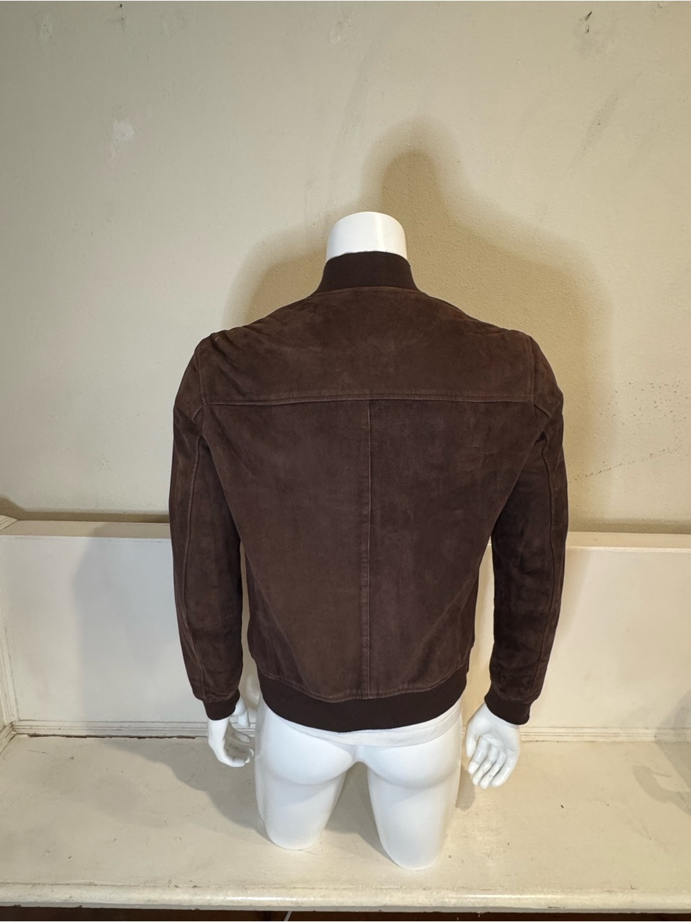 AllSaints Kaigo Bomber, Oxblood Goat Suede, medium, RARE archive - Picture 3 of 5